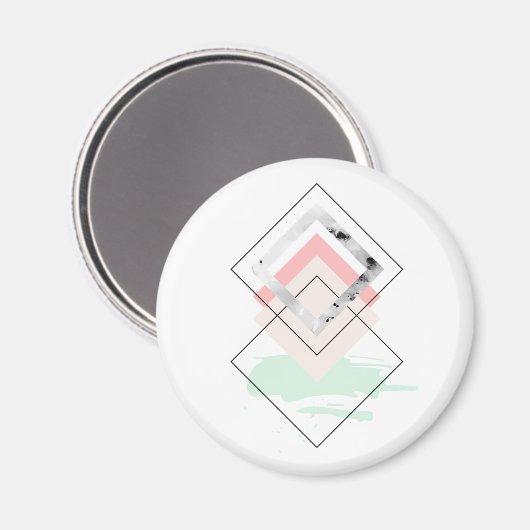 Geometrisch abstract ontwerp magneet (Voorkant / Achterkant)