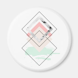 Geometrisch abstract ontwerp magneet