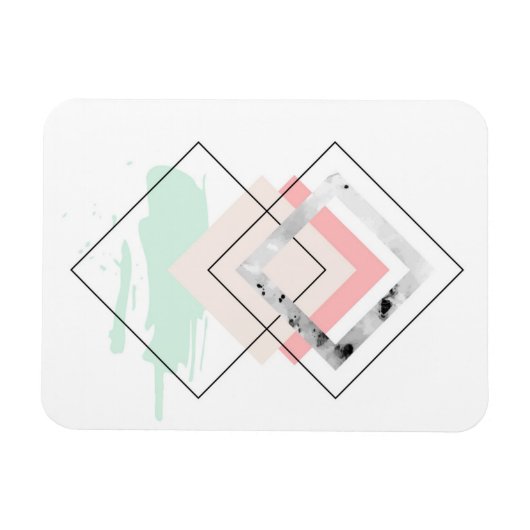 Geometrisch abstract ontwerp magneet (Horizontaal)