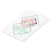 Geometrisch abstract ontwerp magneet (Linkerzijde)