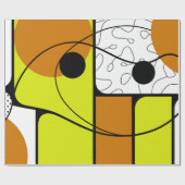 Geometrisch abstract ontwerp met vette vormen cadeaupapier (Vlak)