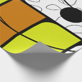 Geometrisch abstract ontwerp met vette vormen cadeaupapier (Hoek)