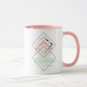 Geometrisch abstract ontwerp mok
