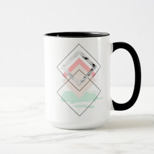 Geometrisch abstract ontwerp mok