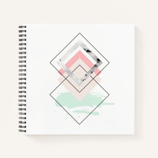 Geometrisch abstract ontwerp notitieboek (Voorkant)