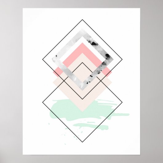 Geometrisch abstract ontwerp poster (Voorkant)