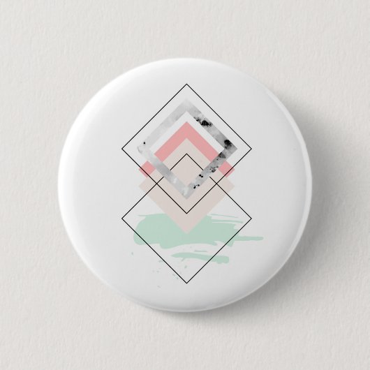 Geometrisch abstract ontwerp ronde button 5,7 cm (Voorkant)