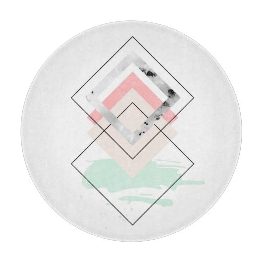 Geometrisch abstract ontwerp snijplank (Voorkant)