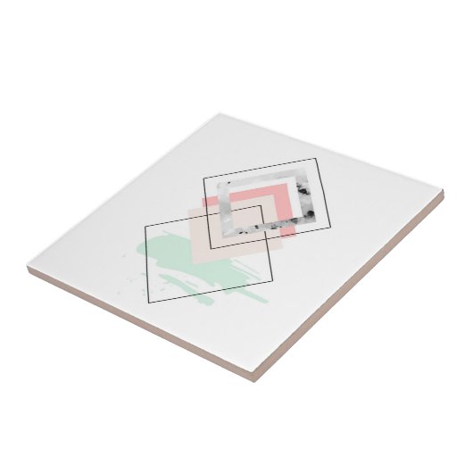 Geometrisch abstract ontwerp tegeltje (Zijkant)