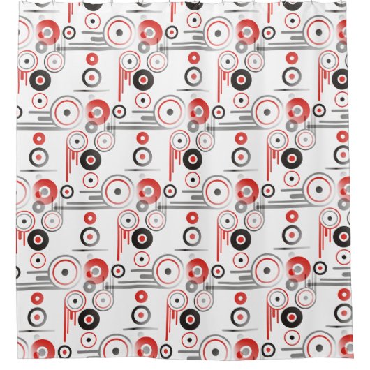 Geometrisch abstract ontwerp + uw ideeën douchegordijn (Voorkant)