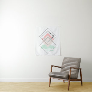 Geometrisch abstract ontwerp wandkleed