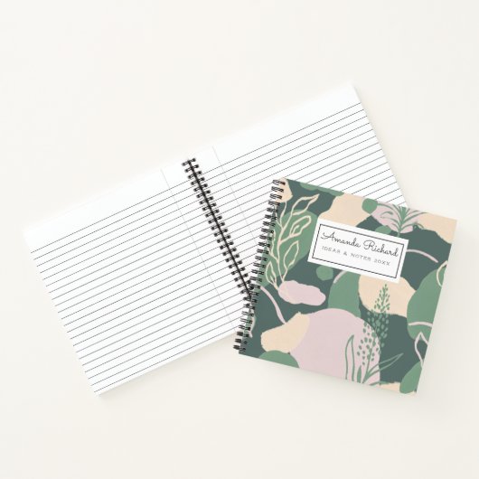 Geometrisch abstract pasteelNotitieboek Notitieboek (Binnen)