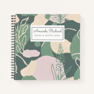 Geometrisch abstract pasteelNotitieboek Notitieboek