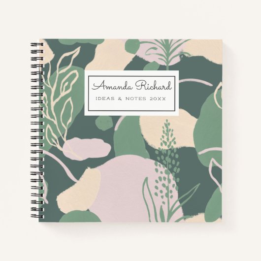 Geometrisch abstract pasteelNotitieboek Notitieboek (Voorkant)