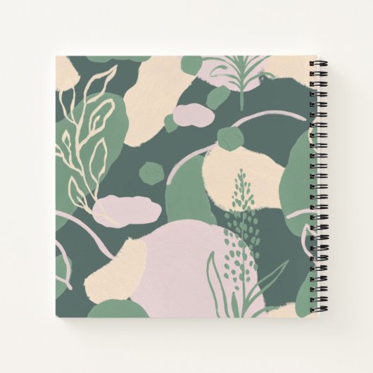 Geometrisch abstract pasteelNotitieboek Notitieboek (Achterkant)