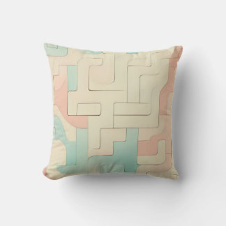 Geometrisch Abstract - Pastel Douce-kleuren Kussen