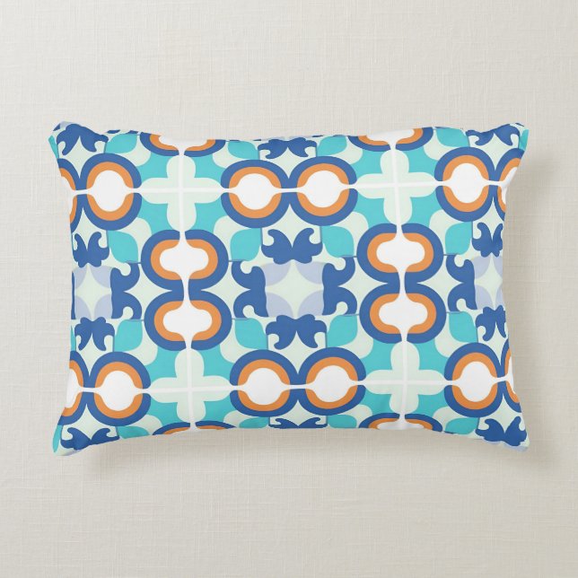 Geometrisch Abstract Patroon Accent Kussen (Voorkant)