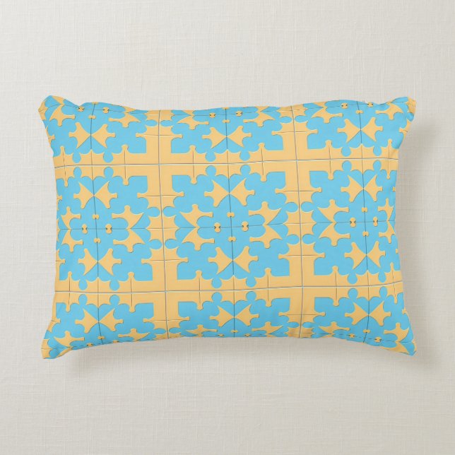 Geometrisch Abstract Patroon Accent Kussen (Voorkant)