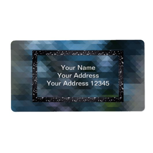 Geometrisch, abstract, patroon etiket (Voorkant)