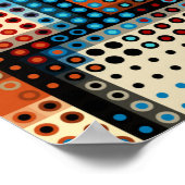 Geometrisch abstract patroon in laag-poly pixelkun poster (Hoek)