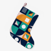 Geometrisch abstract patroon: kleurrijk, modern de kleine kerstsok (Voorkant (Hangend))