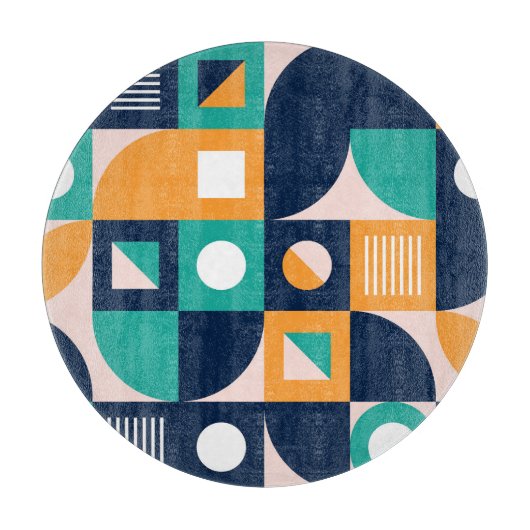 Geometrisch abstract patroon: kleurrijk, modern de snijplank (Voorkant)