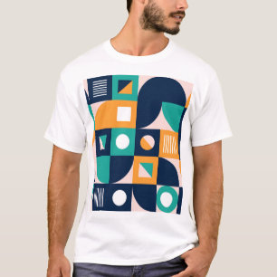 Geometrisch abstract patroon: kleurrijk, modern de t-shirt