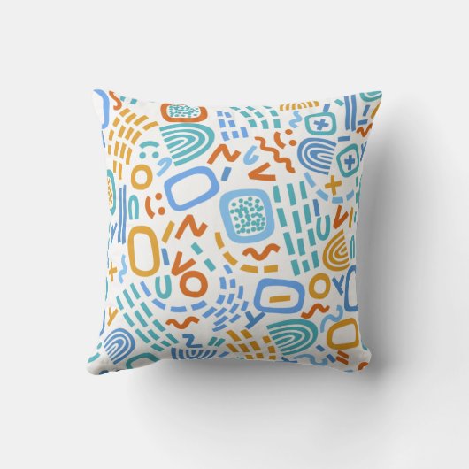 Geometrisch abstract patroon kussen (Achterkant)
