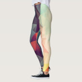 Geometrisch Abstract patroon Leggings (Links)