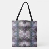 Geometrisch abstract patroon met draadframe kubuss tote bag (Voorkant)