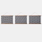 Geometrisch Abstract Patroon Modern Elegant Chic Hangend Wandkleed (Driedubbel)