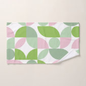 Geometrisch Abstract patroon roze en groen Bad Handdoek (Handdoek)
