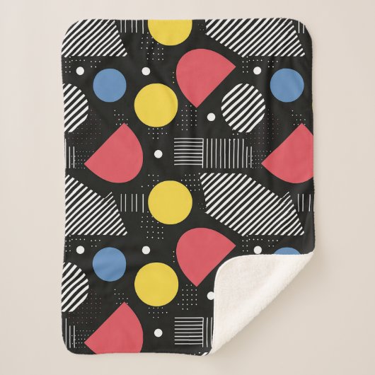 Geometrisch Abstract patroon Sherpa Deken (Voorkant)