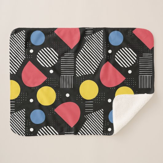 Geometrisch Abstract patroon Sherpa Deken (Voorkant (horizontaal))