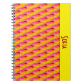 Geometrisch abstract patroon Spiral Foto Notitiebo Notitieboek (Voorkant)