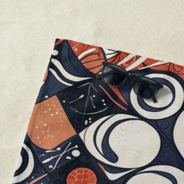 Geometrisch abstract patroonontwerp 3 strandlaken