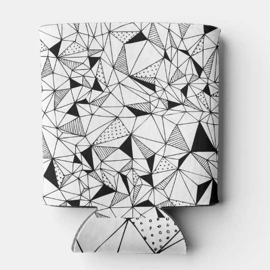 Geometrisch Abstract: Polygonale achtergrondkunst. Blikjeskoeler (Achterkant)