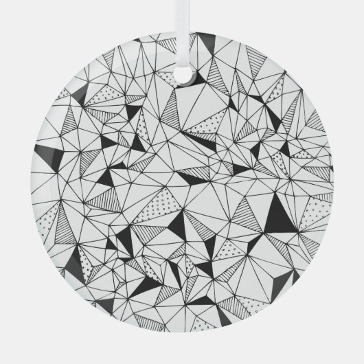 Geometrisch Abstract: Polygonale achtergrondkunst. Glas Ornament (Voorkant)