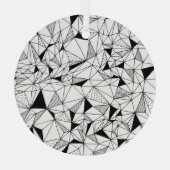 Geometrisch Abstract: Polygonale achtergrondkunst. Glas Ornament (Achterkant)