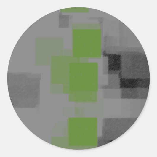 Geometrisch Abstract Ronde Sticker (Voorkant)