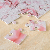 Geometrisch abstract roze roze roze roze roze roze legpuzzel (Zijkant)