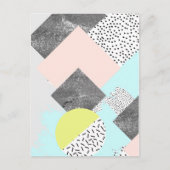 Geometrisch Abstract Scandi-ontwerp Briefkaart (Voorkant)