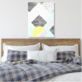 Geometrisch Abstract Scandi-ontwerp Canvas Afdruk (Insitu (Slaapkamer))