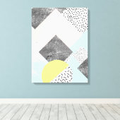 Geometrisch Abstract Scandi-ontwerp Canvas Afdruk (Insitu (Houten vloer))