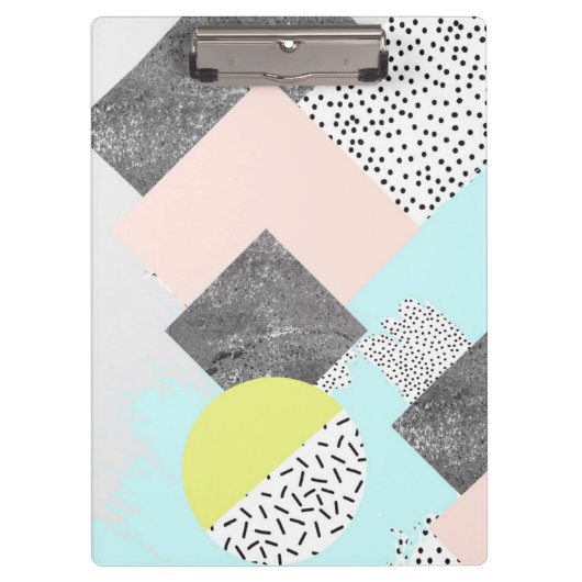 Geometrisch Abstract Scandi-ontwerp Klembord (Voorkant)