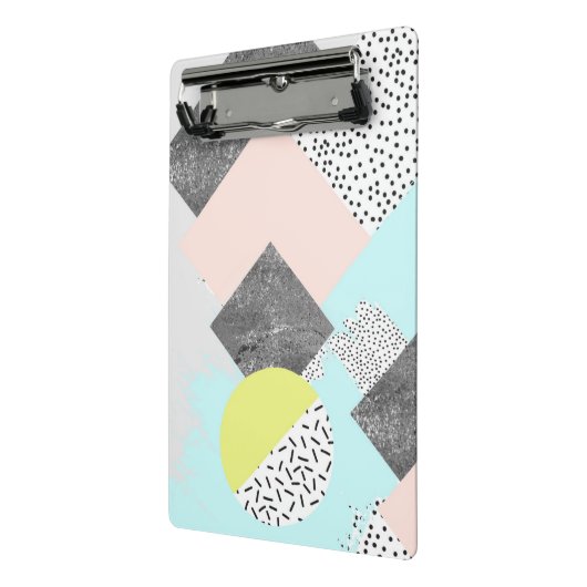 Geometrisch Abstract Scandi-ontwerp Mini Klembord (Angled2)