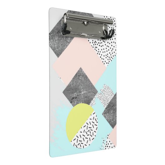 Geometrisch Abstract Scandi-ontwerp Mini Klembord (Schuin)