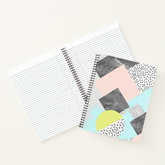 Geometrisch Abstract Scandi-ontwerp Notitieboek (Binnen)