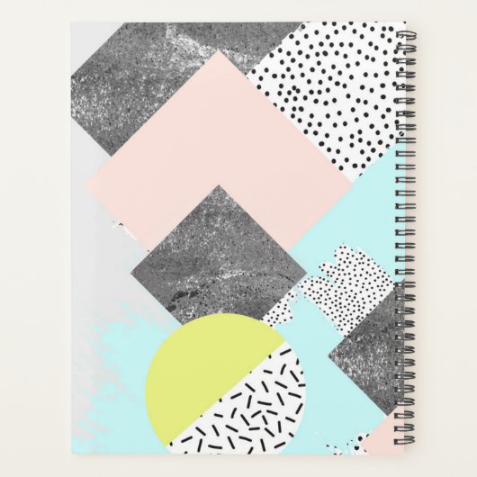 Geometrisch Abstract Scandi-ontwerp Planner (Achterkant)