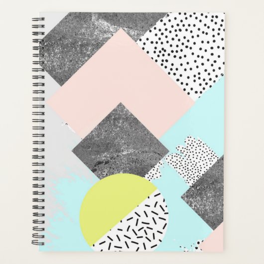 Geometrisch Abstract Scandi-ontwerp Planner (Voorkant)